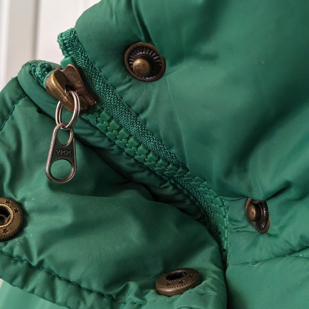 Tommy Hilfiger Puffer Vest Womens Jacket Green Multi Pockets Full zip Size XS - Picture 6 of 11